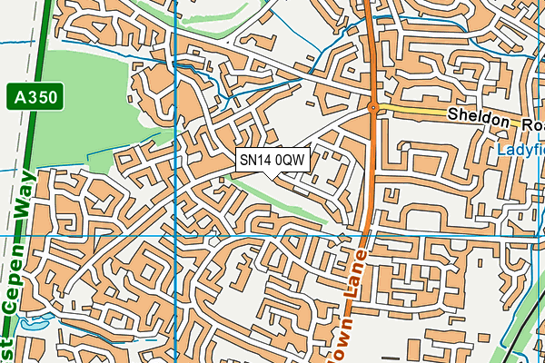 SN14 0QW map - OS VectorMap District (Ordnance Survey)
