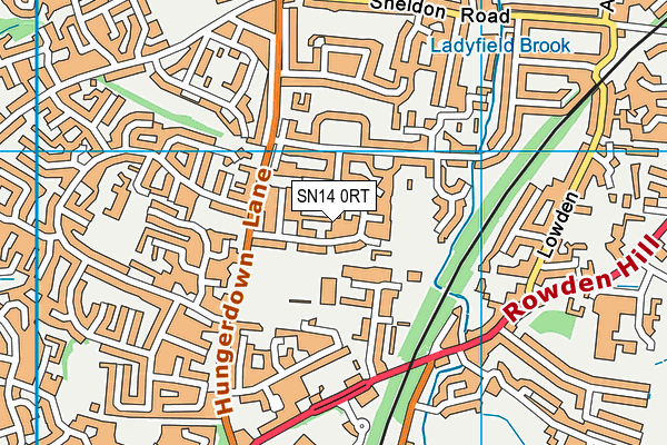 SN14 0RT map - OS VectorMap District (Ordnance Survey)