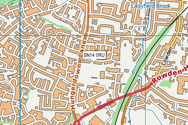 SN14 0RU map - OS VectorMap District (Ordnance Survey)