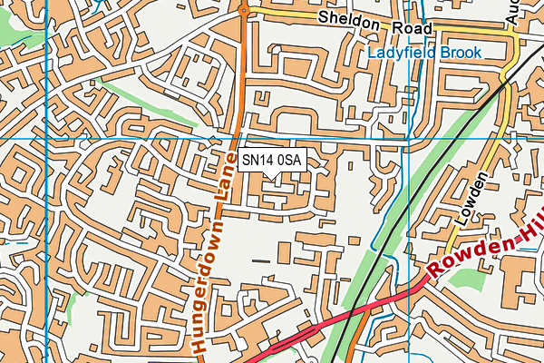 SN14 0SA map - OS VectorMap District (Ordnance Survey)