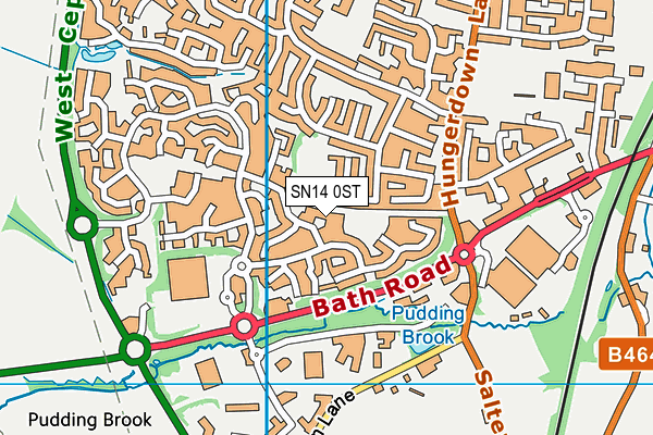 SN14 0ST map - OS VectorMap District (Ordnance Survey)