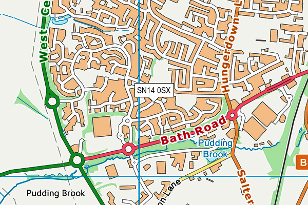 SN14 0SX map - OS VectorMap District (Ordnance Survey)