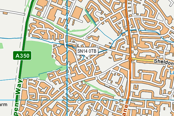SN14 0TB map - OS VectorMap District (Ordnance Survey)