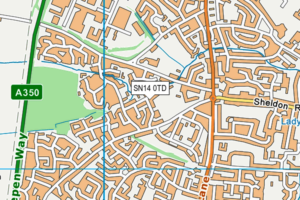 SN14 0TD map - OS VectorMap District (Ordnance Survey)