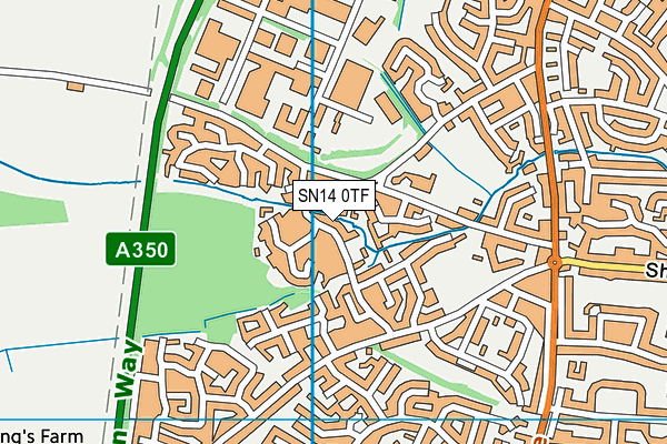 SN14 0TF map - OS VectorMap District (Ordnance Survey)