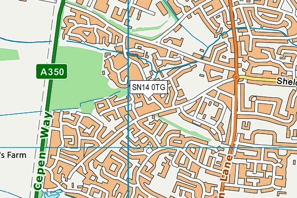 SN14 0TG map - OS VectorMap District (Ordnance Survey)