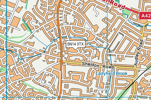 SN14 0TX map - OS VectorMap District (Ordnance Survey)