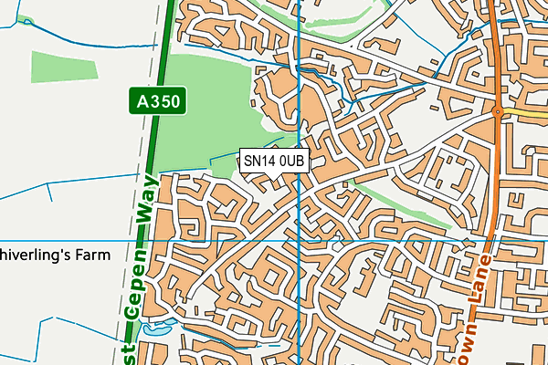 SN14 0UB map - OS VectorMap District (Ordnance Survey)