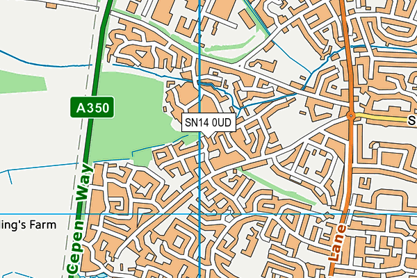 SN14 0UD map - OS VectorMap District (Ordnance Survey)