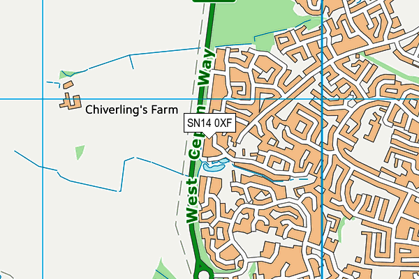 SN14 0XF map - OS VectorMap District (Ordnance Survey)