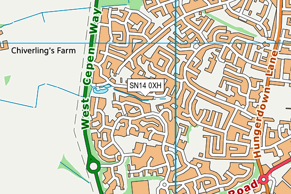 SN14 0XH map - OS VectorMap District (Ordnance Survey)