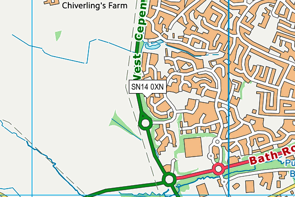 SN14 0XN map - OS VectorMap District (Ordnance Survey)