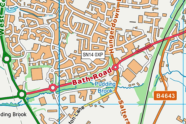 SN14 0XP map - OS VectorMap District (Ordnance Survey)