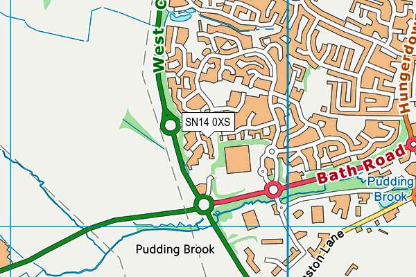 SN14 0XS map - OS VectorMap District (Ordnance Survey)