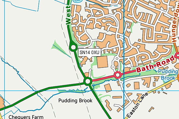 SN14 0XU map - OS VectorMap District (Ordnance Survey)