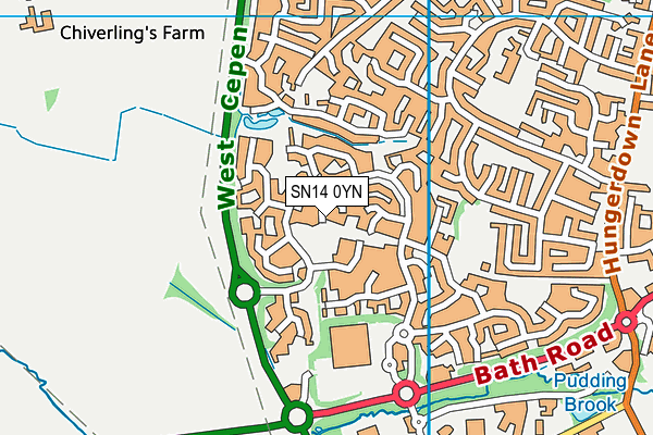 SN14 0YN map - OS VectorMap District (Ordnance Survey)