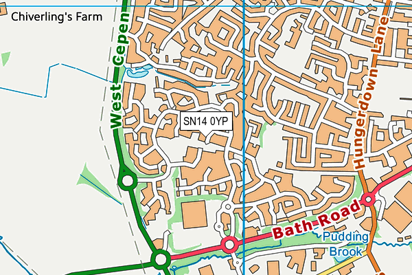 SN14 0YP map - OS VectorMap District (Ordnance Survey)