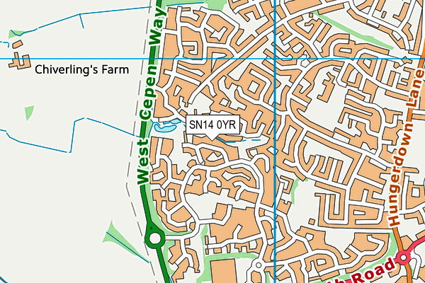 SN14 0YR map - OS VectorMap District (Ordnance Survey)