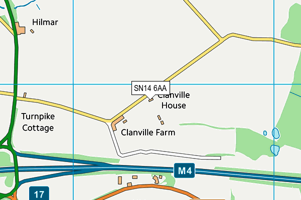 SN14 6AA map - OS VectorMap District (Ordnance Survey)