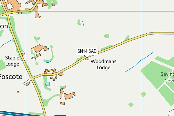 SN14 6AD map - OS VectorMap District (Ordnance Survey)