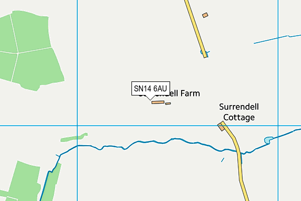 SN14 6AU map - OS VectorMap District (Ordnance Survey)
