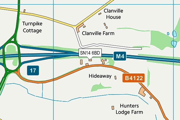 SN14 6BD map - OS VectorMap District (Ordnance Survey)