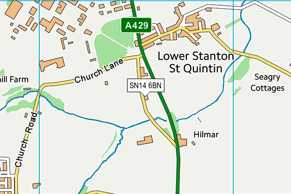 SN14 6BN map - OS VectorMap District (Ordnance Survey)