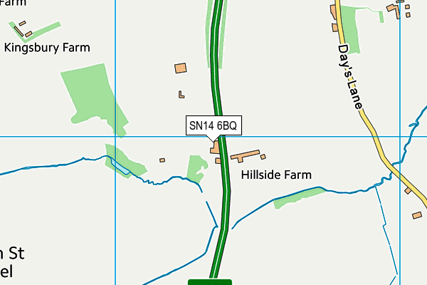 SN14 6BQ map - OS VectorMap District (Ordnance Survey)