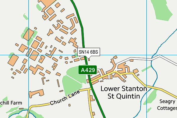 SN14 6BS map - OS VectorMap District (Ordnance Survey)