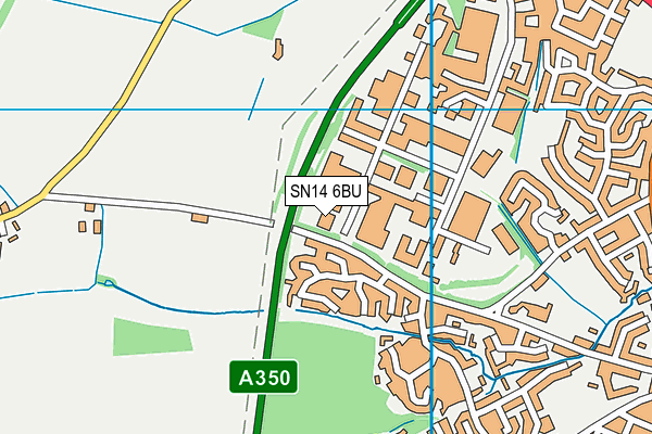 SN14 6BU map - OS VectorMap District (Ordnance Survey)