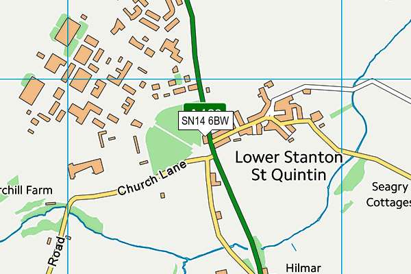 SN14 6BW map - OS VectorMap District (Ordnance Survey)