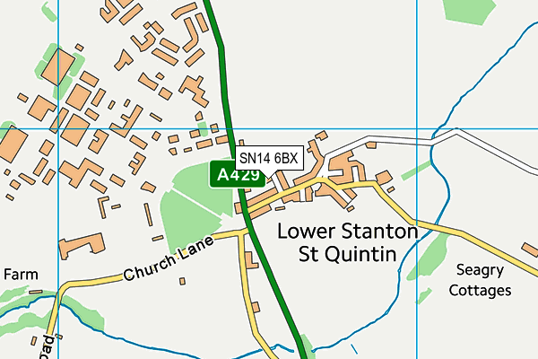 SN14 6BX map - OS VectorMap District (Ordnance Survey)