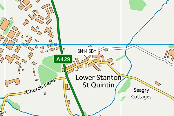 SN14 6BY map - OS VectorMap District (Ordnance Survey)