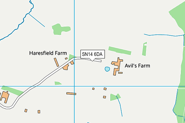 SN14 6DA map - OS VectorMap District (Ordnance Survey)