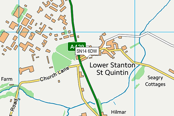 SN14 6DW map - OS VectorMap District (Ordnance Survey)