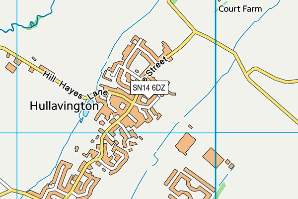 SN14 6DZ map - OS VectorMap District (Ordnance Survey)