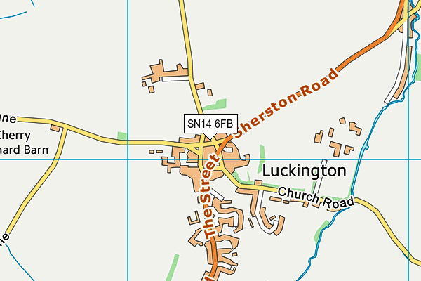 SN14 6FB map - OS VectorMap District (Ordnance Survey)