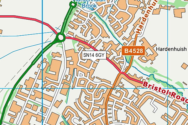 SN14 6GY map - OS VectorMap District (Ordnance Survey)