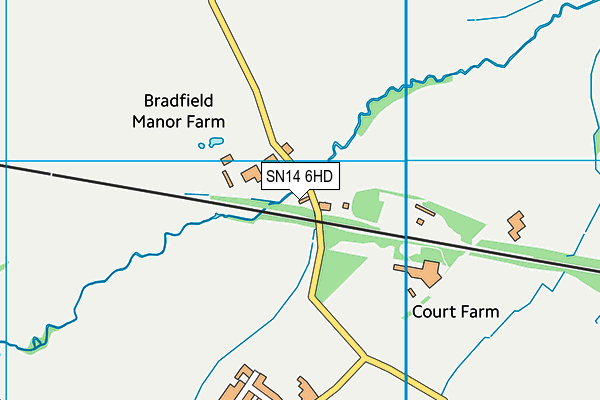 SN14 6HD map - OS VectorMap District (Ordnance Survey)
