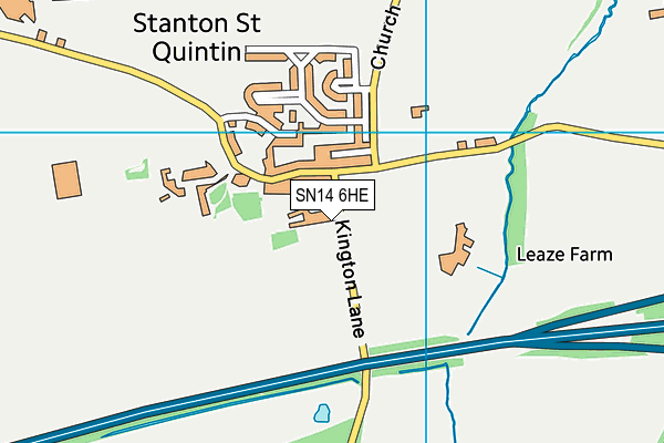 SN14 6HE map - OS VectorMap District (Ordnance Survey)