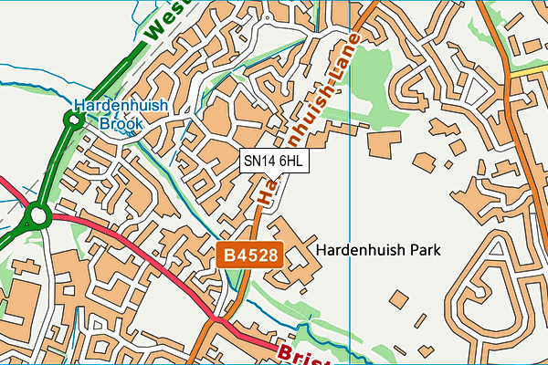 SN14 6HL map - OS VectorMap District (Ordnance Survey)