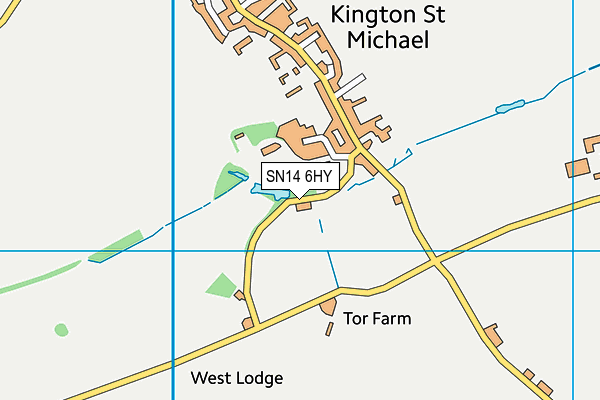 SN14 6HY map - OS VectorMap District (Ordnance Survey)