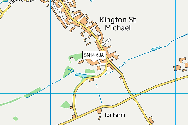 SN14 6JA map - OS VectorMap District (Ordnance Survey)