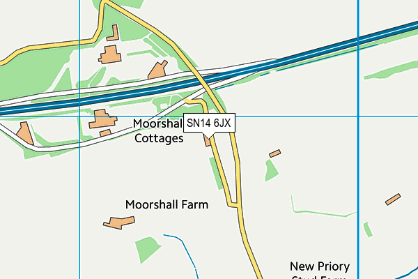 SN14 6JX map - OS VectorMap District (Ordnance Survey)