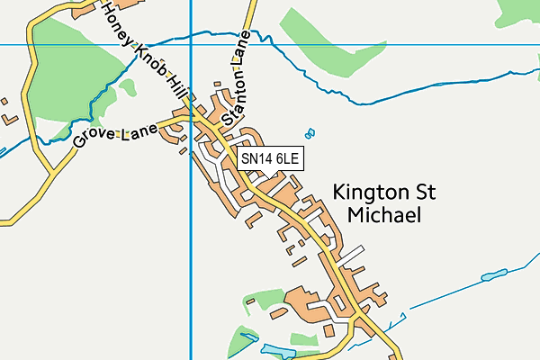 Kington St Michael C Of E Primary School map (SN14 6LE) - OS VectorMap District (Ordnance Survey)