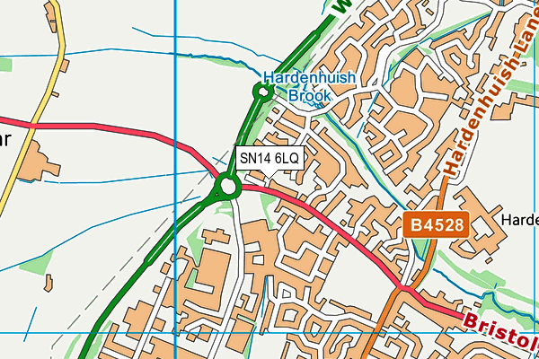 SN14 6LQ map - OS VectorMap District (Ordnance Survey)