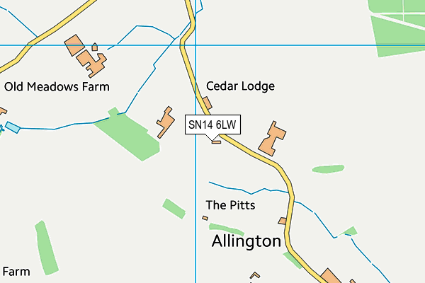 SN14 6LW map - OS VectorMap District (Ordnance Survey)