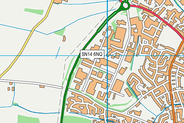 SN14 6NQ map - OS VectorMap District (Ordnance Survey)