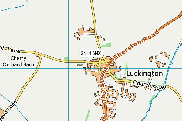 SN14 6NX map - OS VectorMap District (Ordnance Survey)