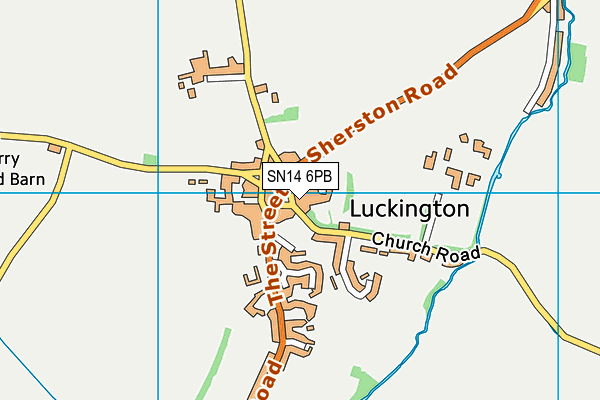 Luckington Playing Field map (SN14 6PB) - OS VectorMap District (Ordnance Survey)